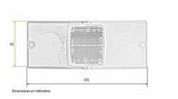 Lente de luz traseira 4 serviços tipo Bobcat