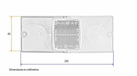 Lente de luz traseira 4 serviços tipo Bobcat