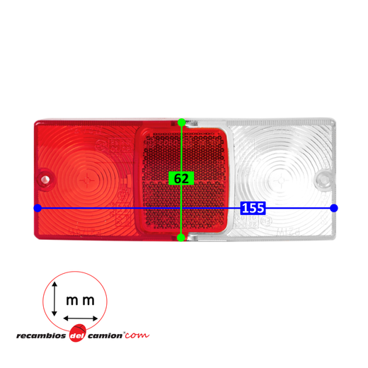Lentille de feu arrière à 4 voies de type Bobcat