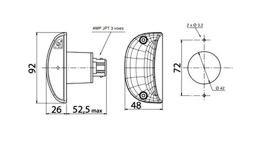 Side blinker replacement lens Nissan Cabstar, Atleon