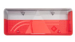 Cabochon arrière de remorque gauche (côté conducteur) avec fenêtre d'éclairage de plaque d'immatriculation Europoint III Aspock