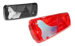 Lente posteriore per rimorchio triangolare blu e rosso