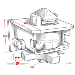 Twist-lock contenedor Ø 52 Homologado TüV