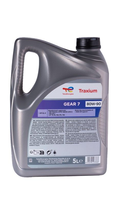 Valvola 80W90 API GL4 Gear 7 Total Traxium 5L