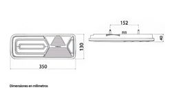 Vignal 161000 Fanale posteriore sinistro (lato conducente) multifunzione Led 24V Schmitz
